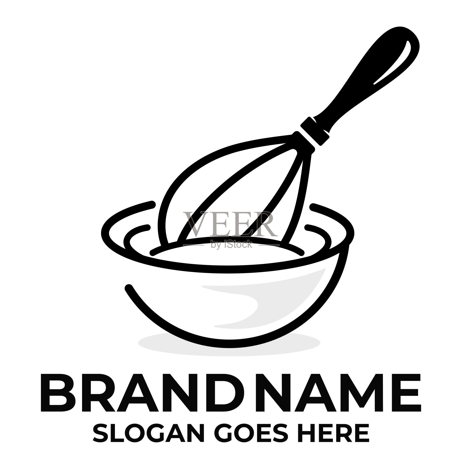 面包房简单的平面标志矢量插图插画图片素材