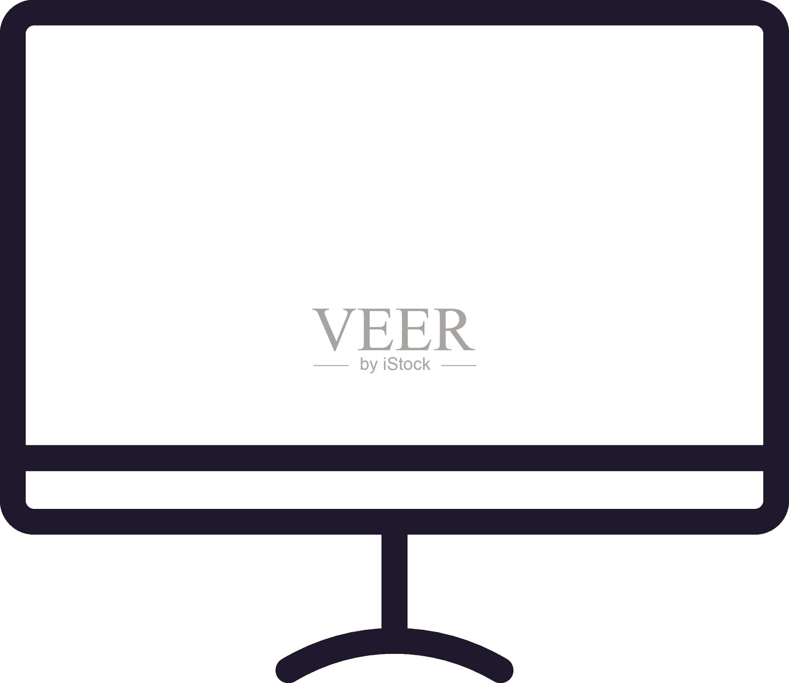 白色背景上的设备线图标插画图片素材