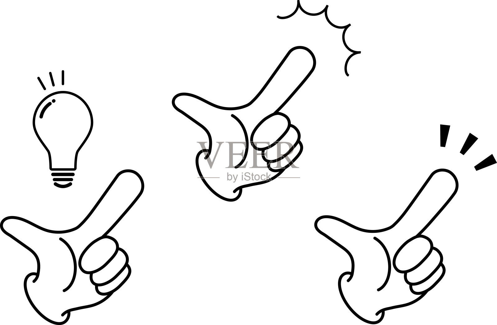 手的图标插画图片素材