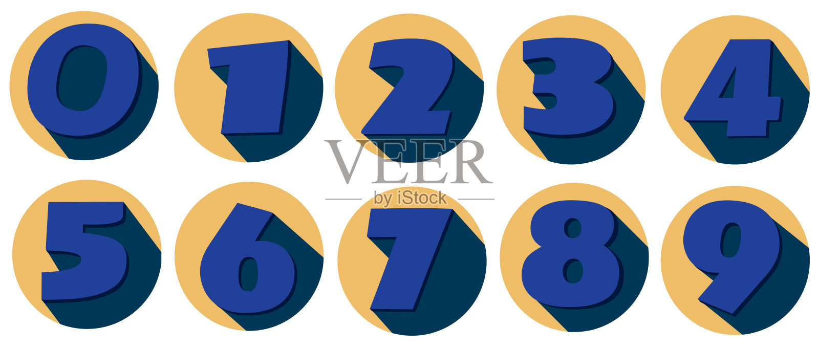 数字从1到9插画图片素材