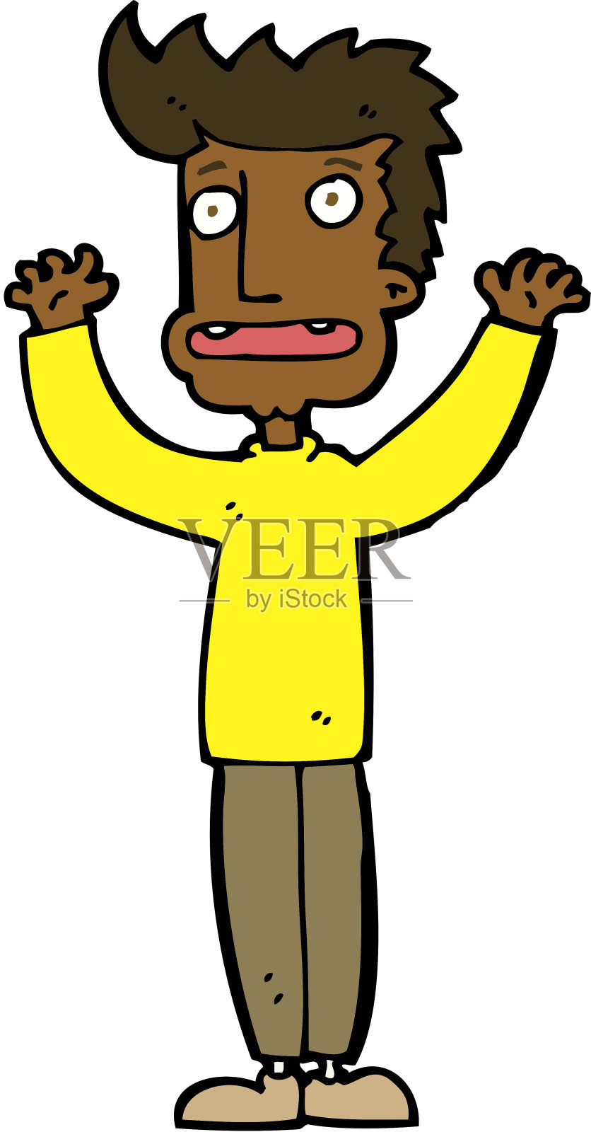 卡通压力男人设计元素图片