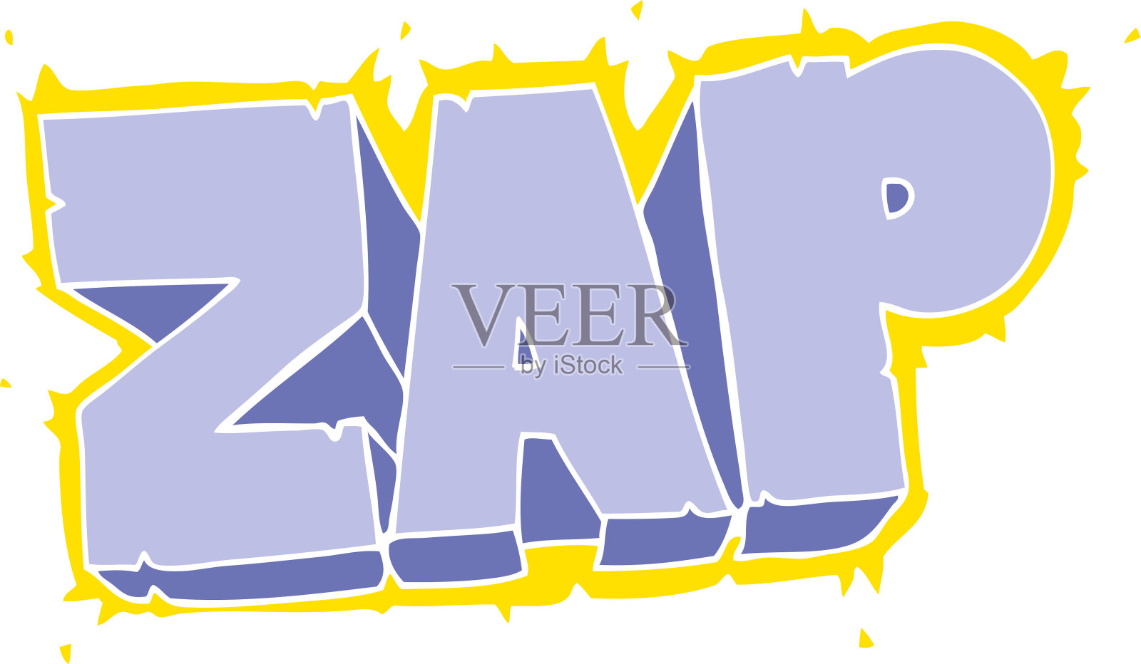 zap符号的平面彩色插图设计元素图片