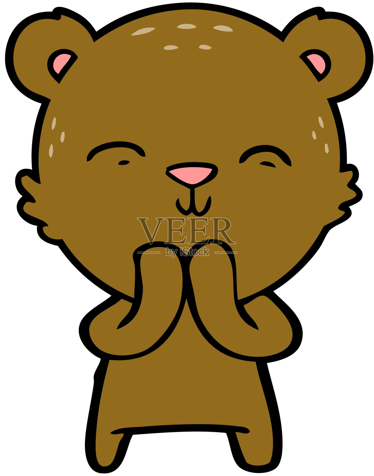 熊卡通人物设计元素图片