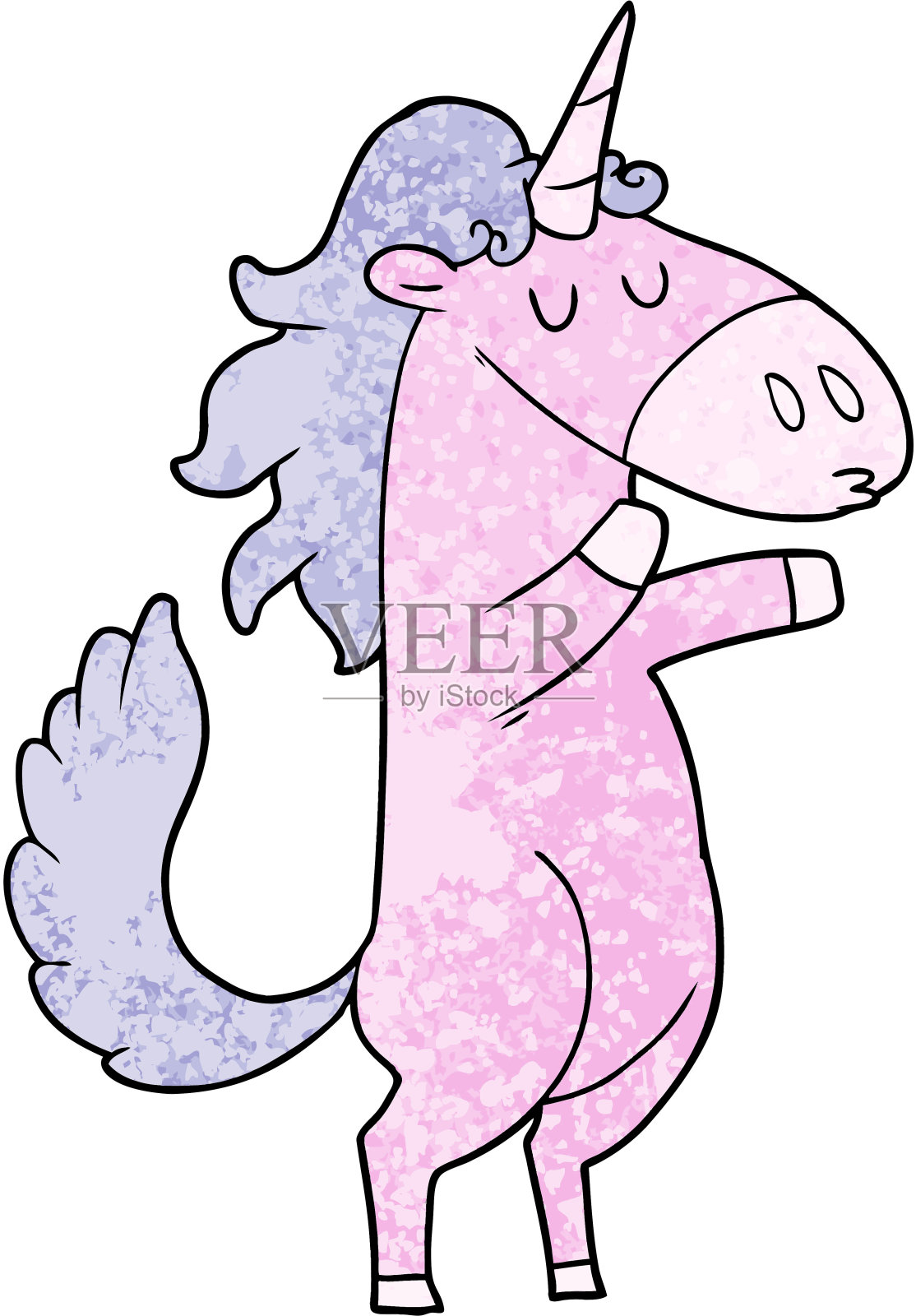 卡通独角兽插画图片素材