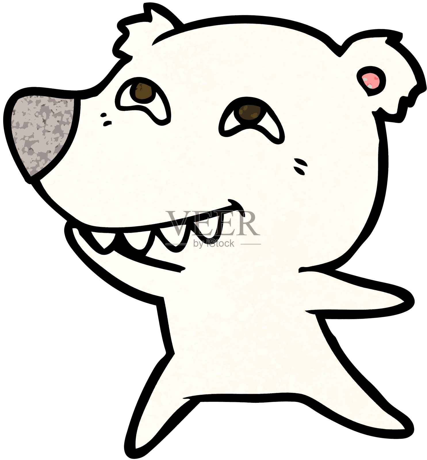 北极熊漫画设计元素图片