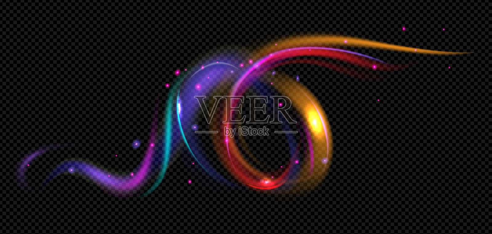 神奇的空气漩涡成分插画图片素材