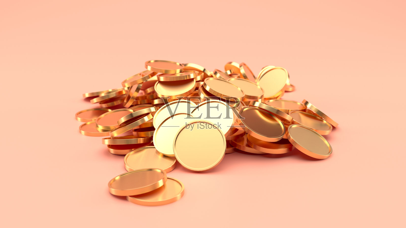 成堆的金元硬币。经营理念照片摄影图片