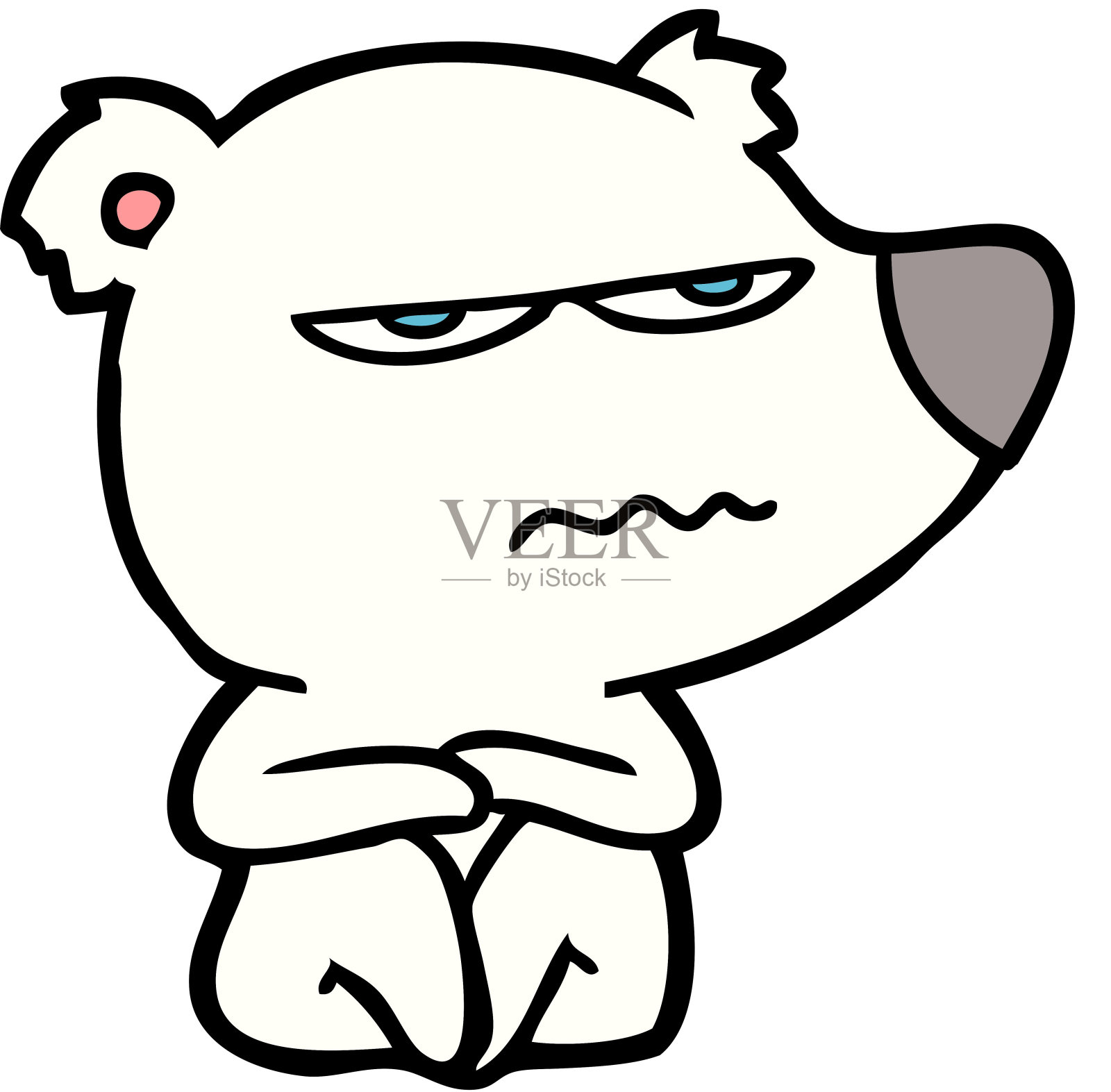 北极熊漫画插画图片素材