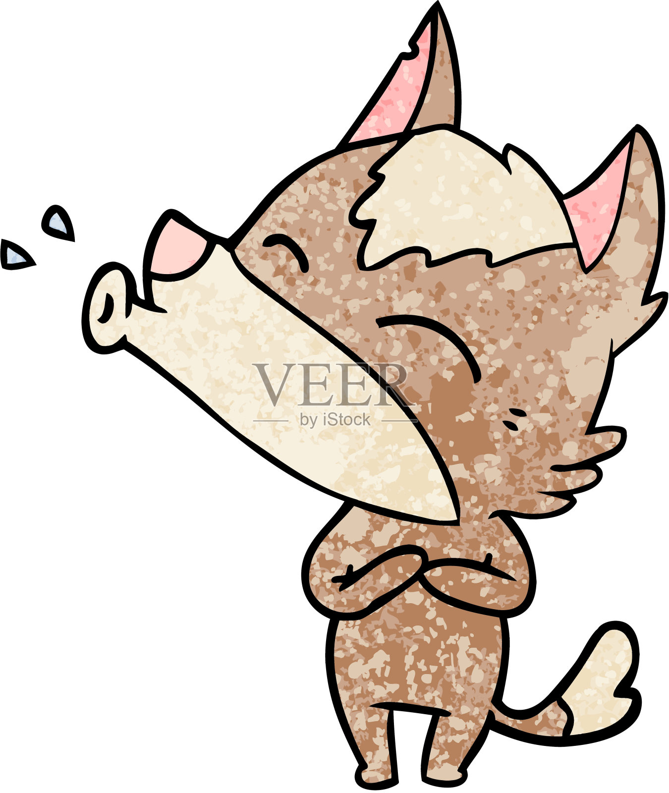 嚎叫的狼漫画设计元素图片