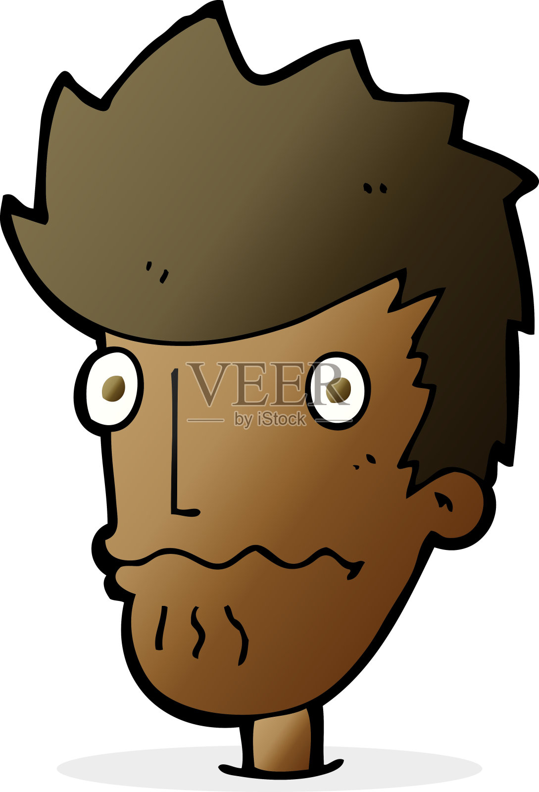 卡通紧张男插画图片素材