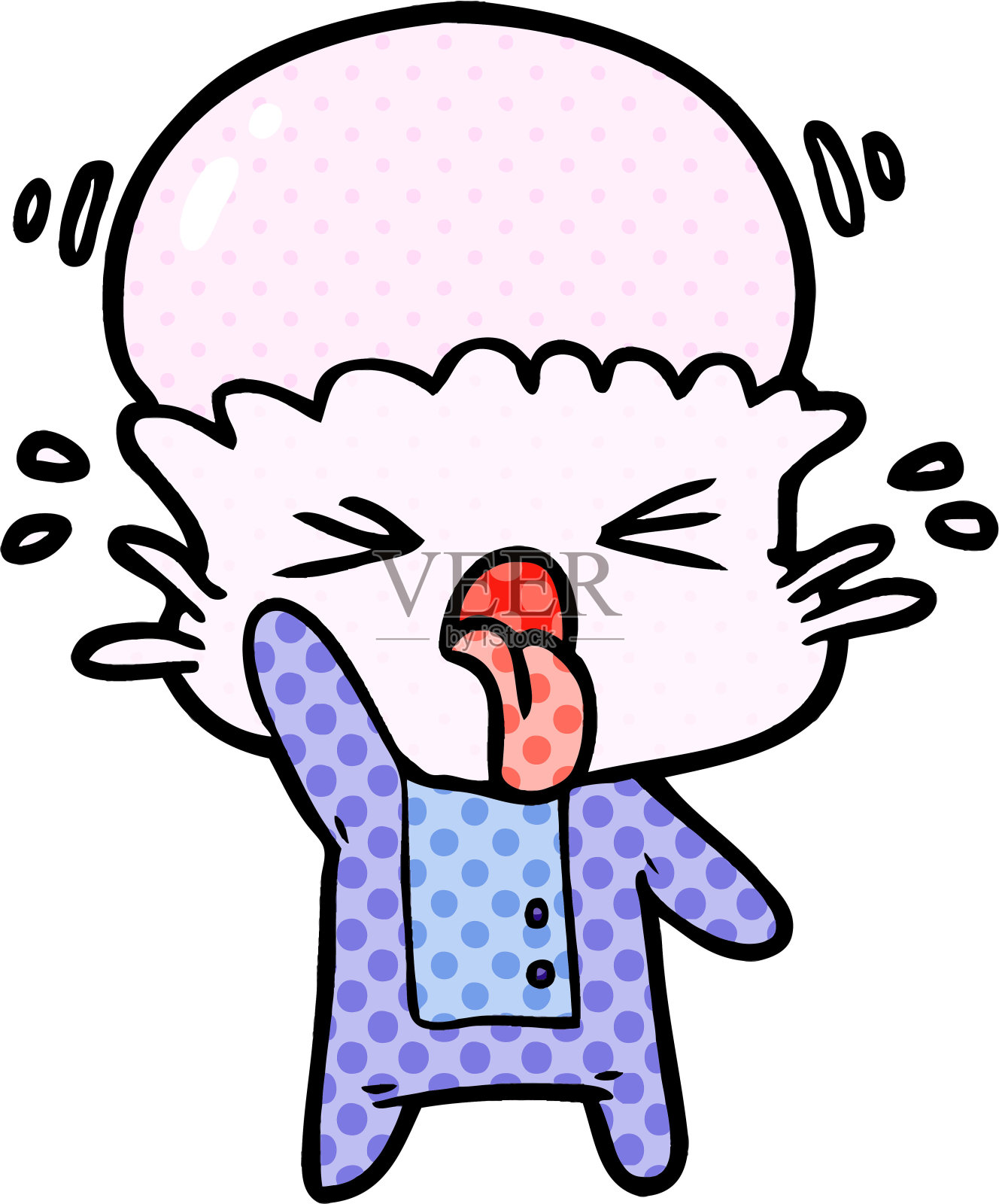 恶心的卡通外星人插画图片素材