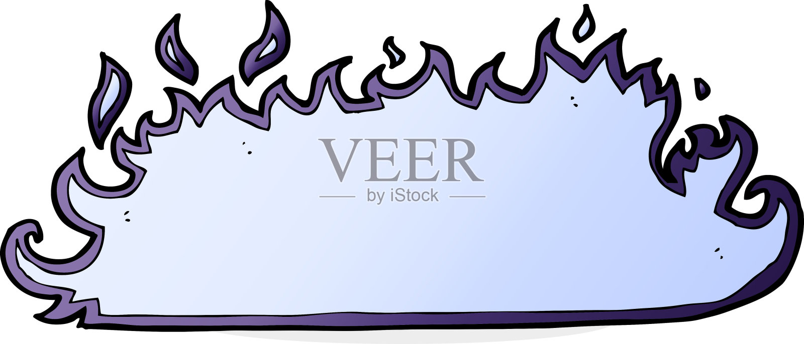 卡通幽灵火边界插画图片素材