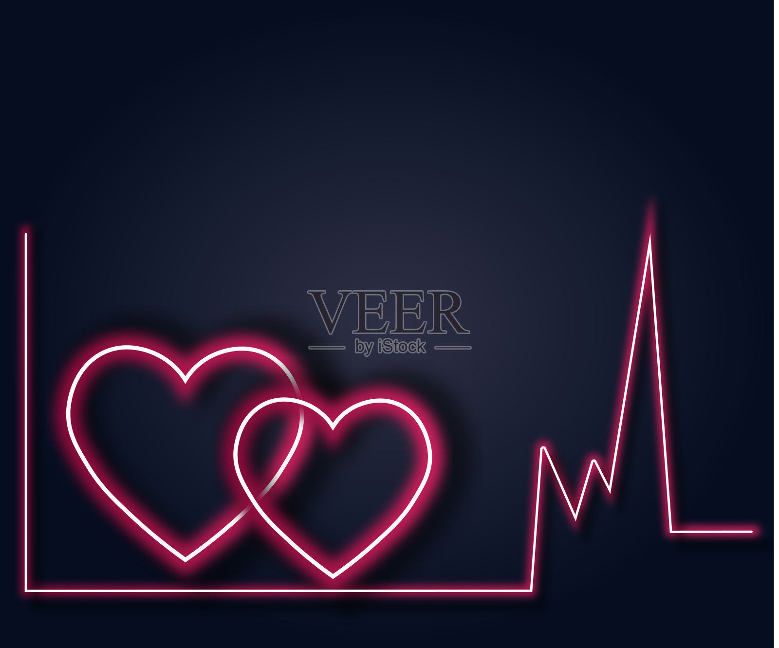 背景的情人。爱。的心。情人节贺卡。爱心的矢量符号代表快乐女人，母亲节。情人节。插画图片素材