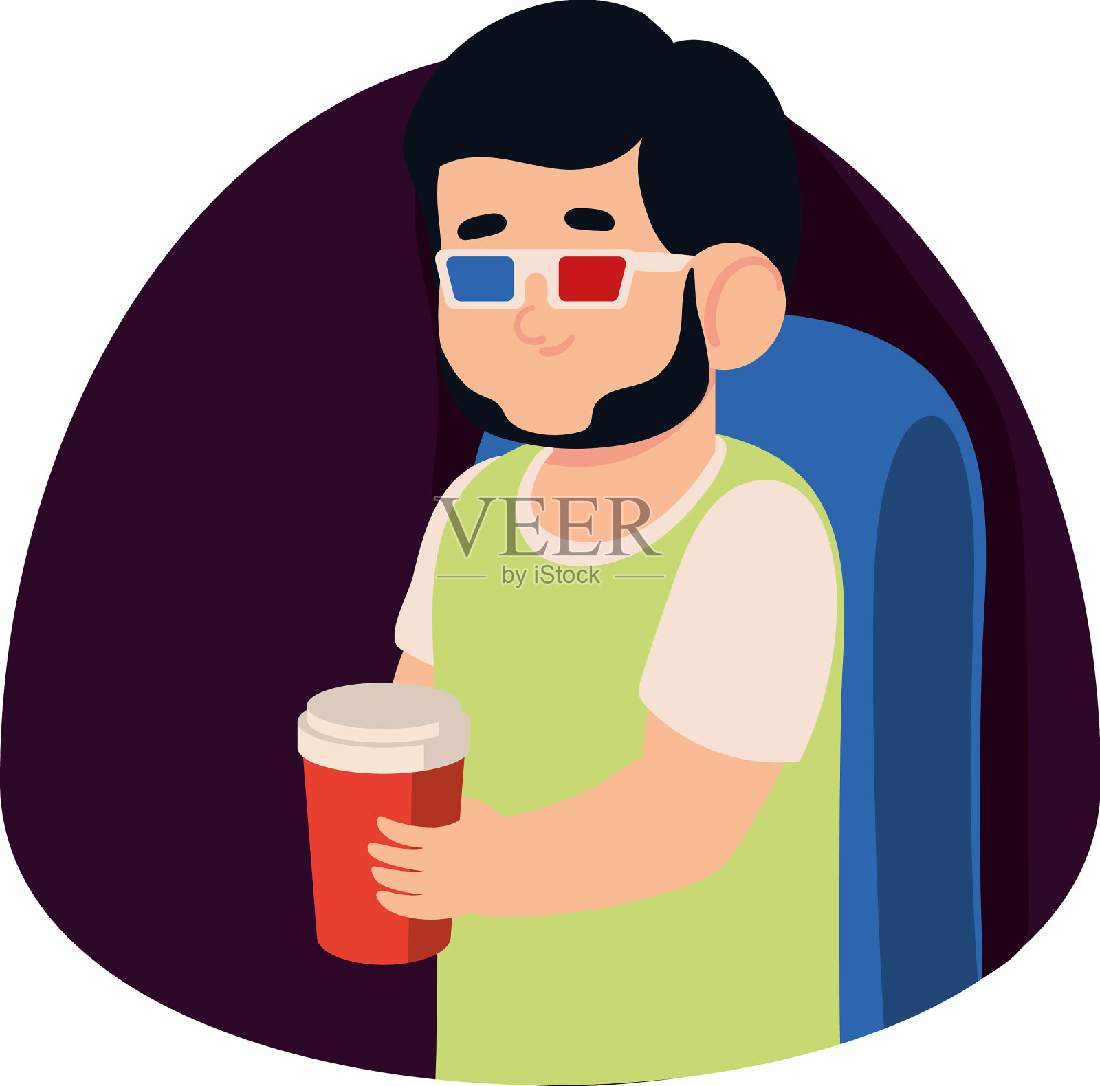 戴电影眼镜的男人设计元素图片