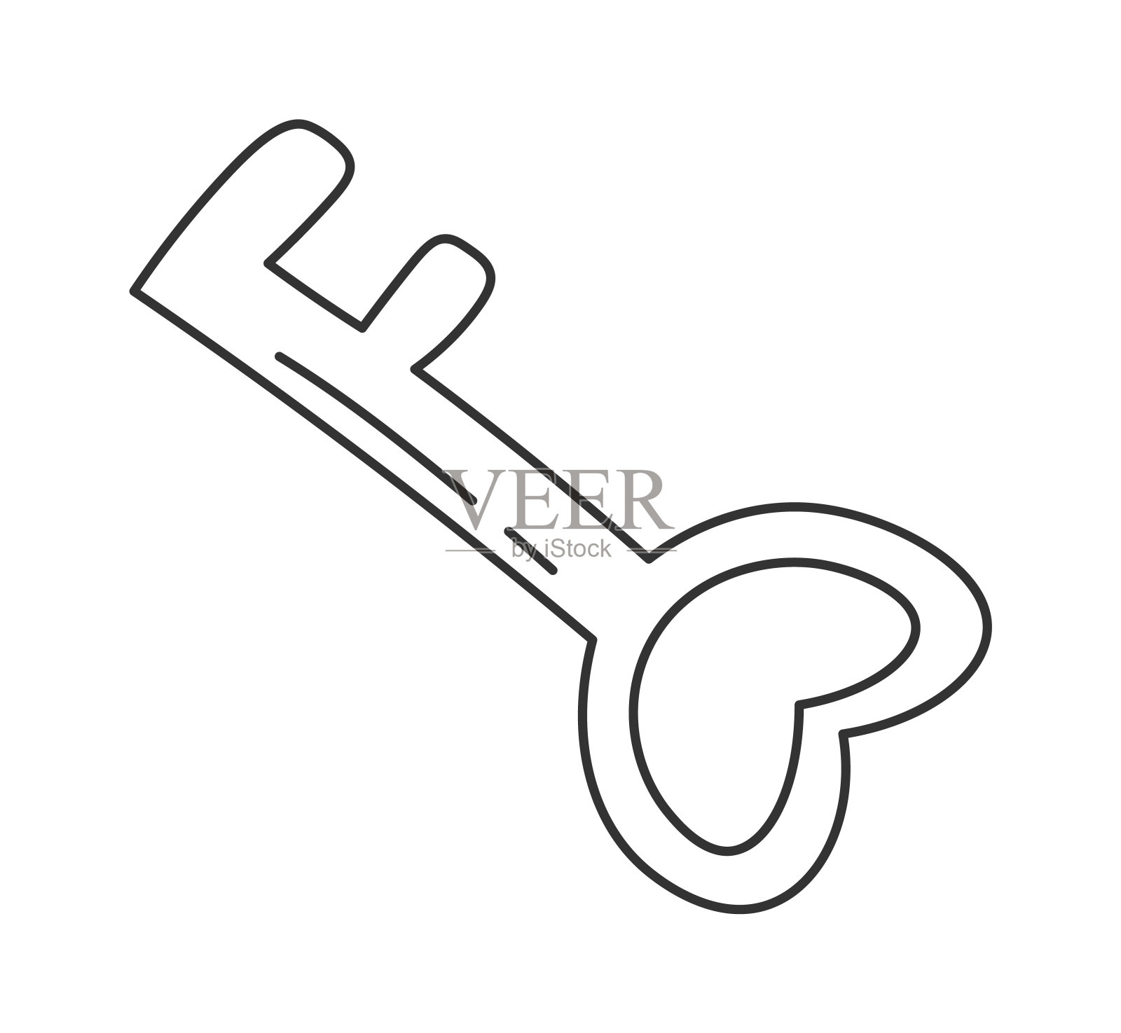 关键心线艺术情人节当代设计插画图片素材