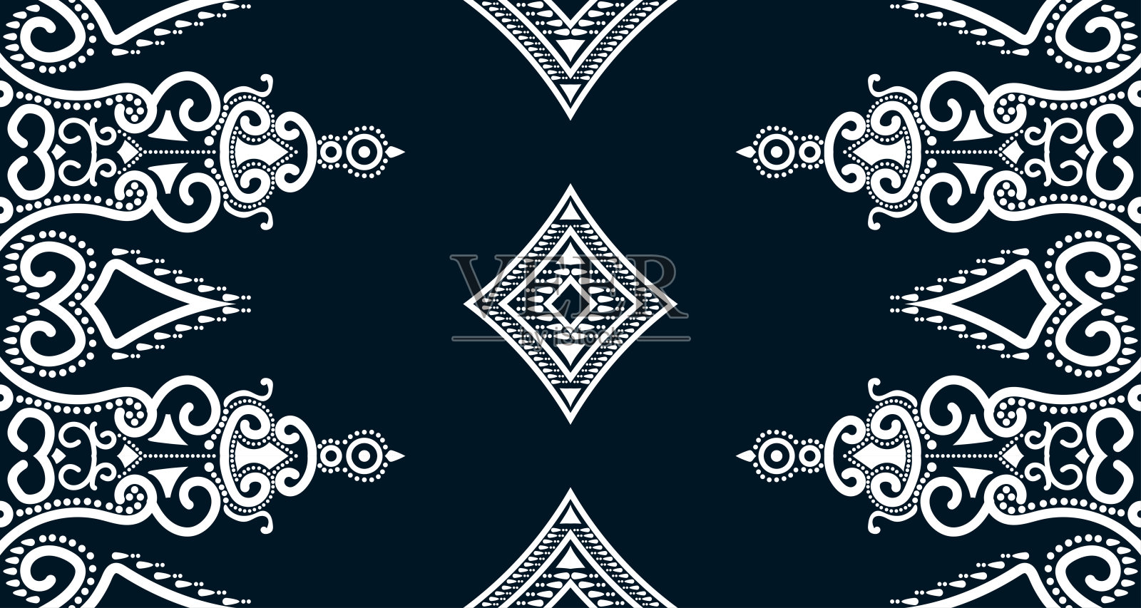 几何无缝民族图案在黑色和白色的颜色。设计为背景。阿兹特克图案插图模板元素EP.80插画图片素材