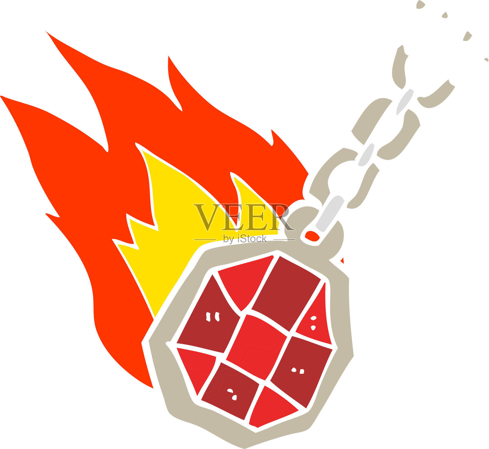 魔术吊坠的平面彩色插图设计元素图片