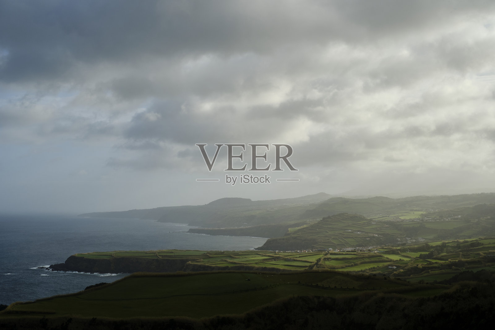 亚速尔群岛景观和圣米格尔岛照片摄影图片