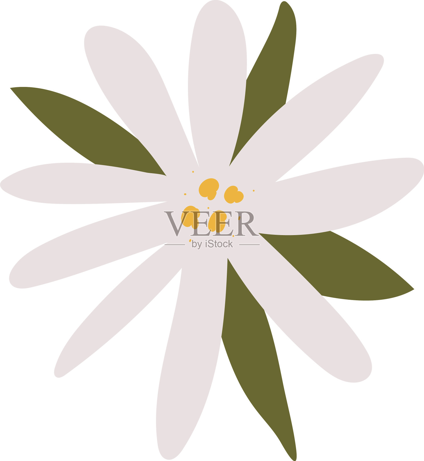 白花图标插画图片素材