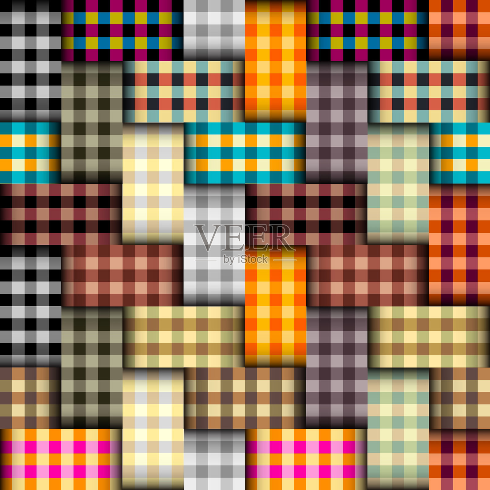 几何抽象图案。十字路口的风格插画图片素材