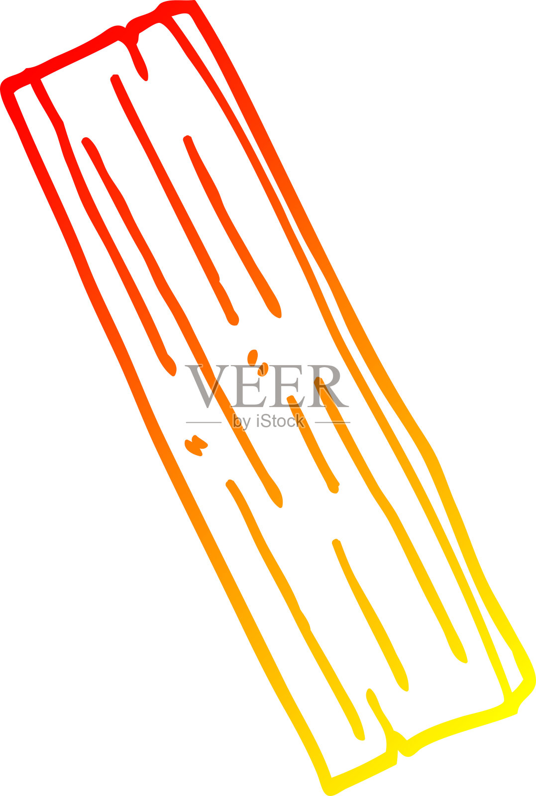 温暖的梯度线绘制的卡通木板插画图片素材