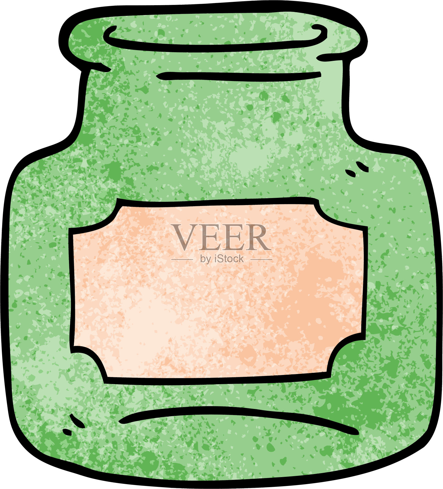 卡通涂鸦空罐子设计元素图片