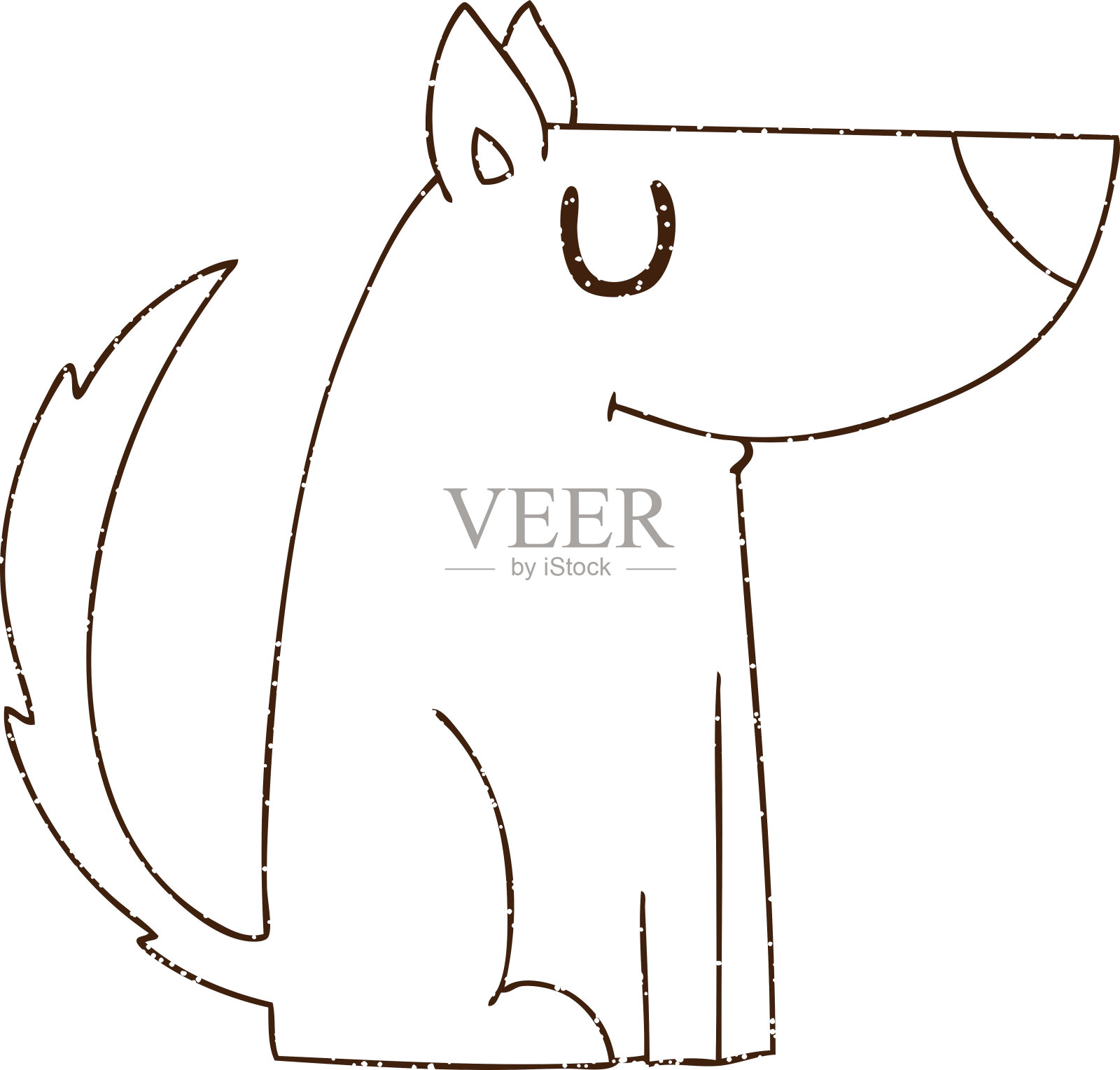 狗炭笔画设计元素图片