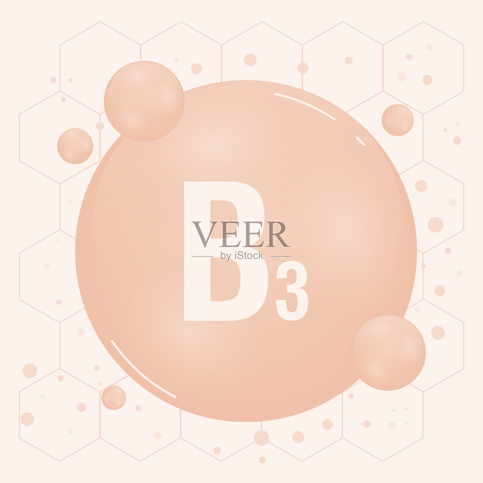 维生素B3亮片胶囊图标。维生素复合物，化学式，B族，烟酸。闪亮的物质滴。健康药物广告。矢量插图设计元素图片