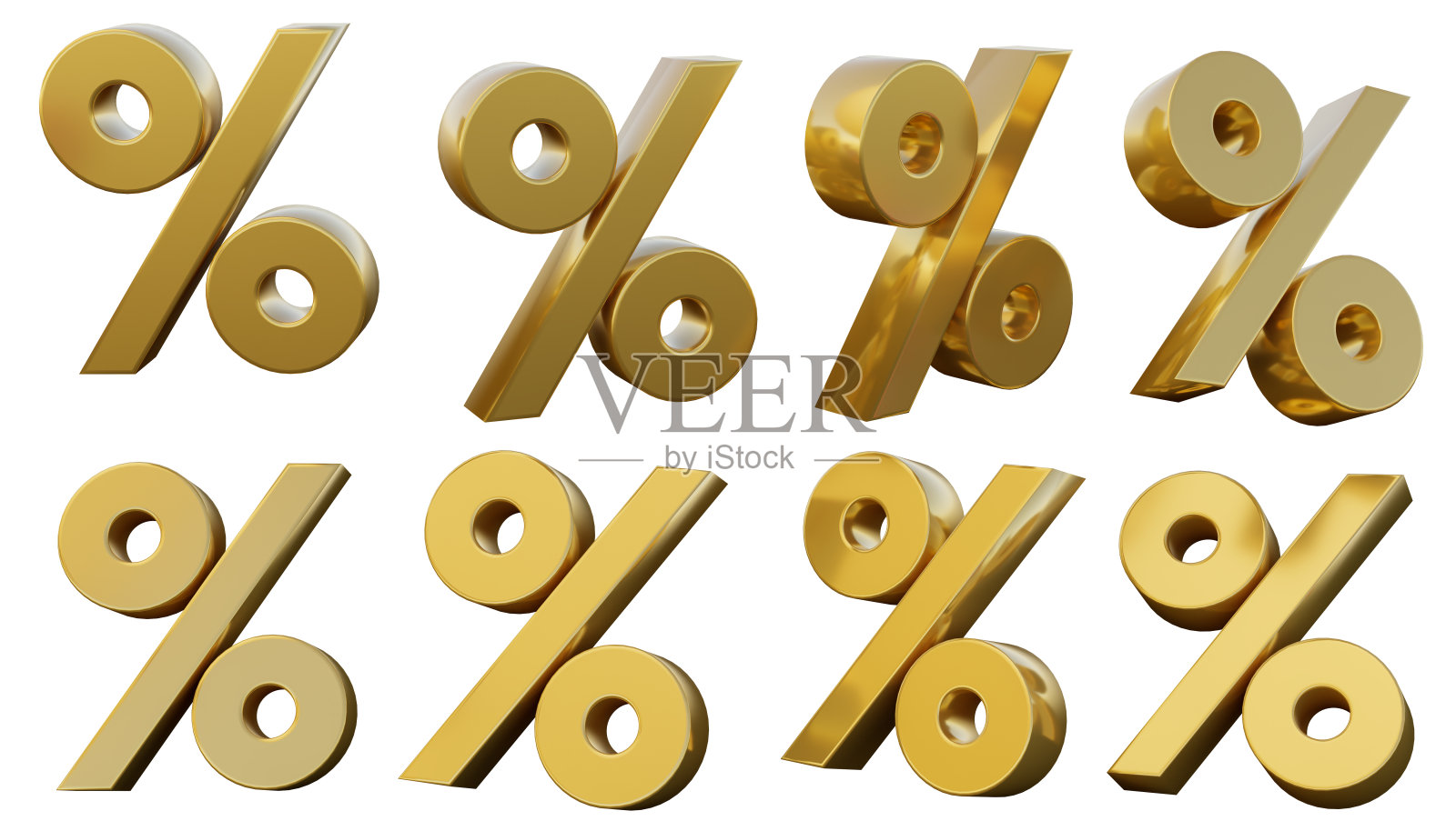 百分号的3d插图照片摄影图片