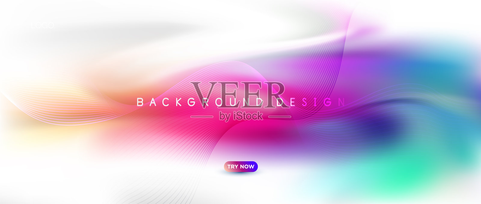 摘要多色模糊梯度流体背景设计插画图片素材