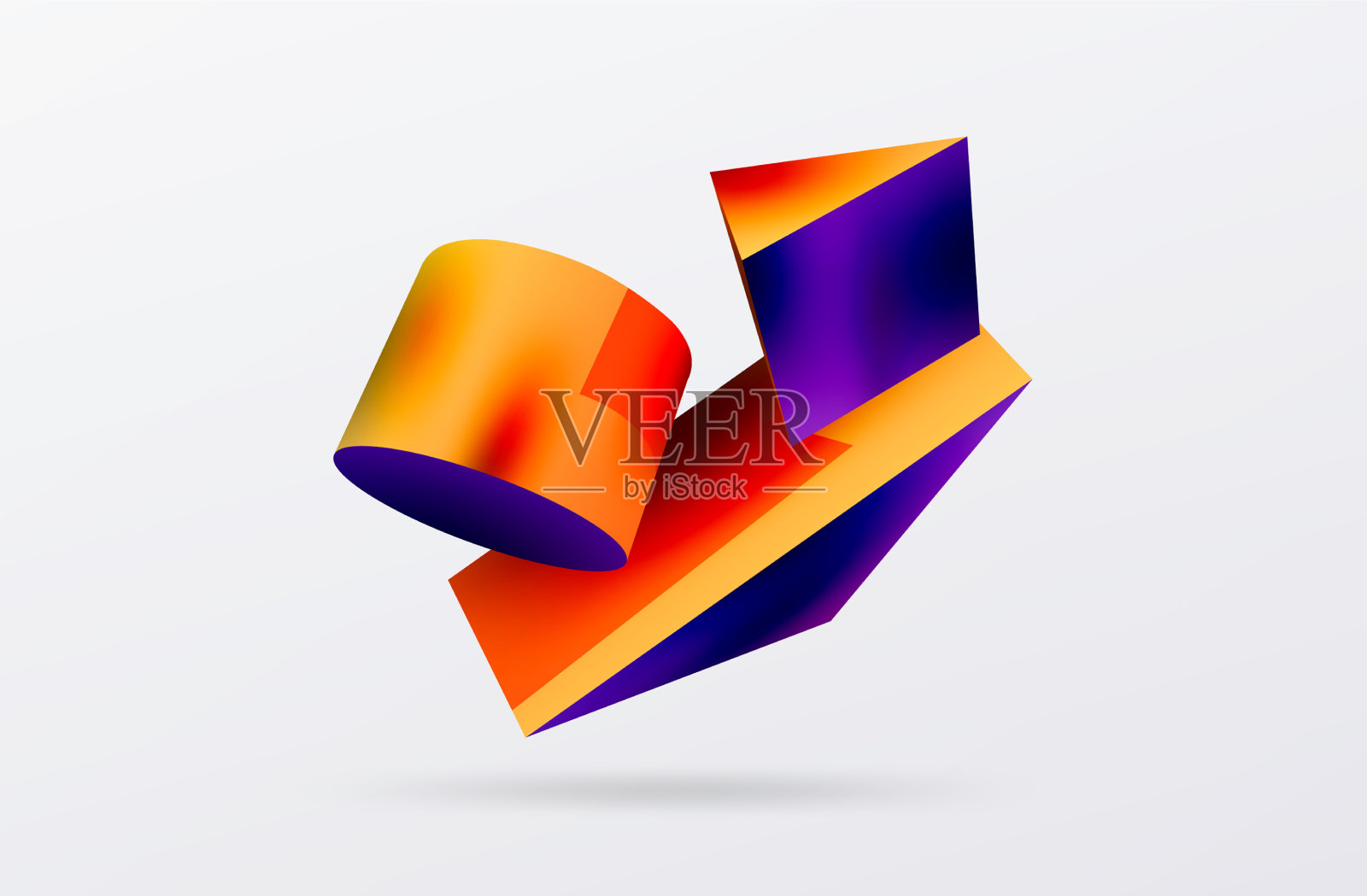 三维抽象背景形状三维三角形插画图片素材