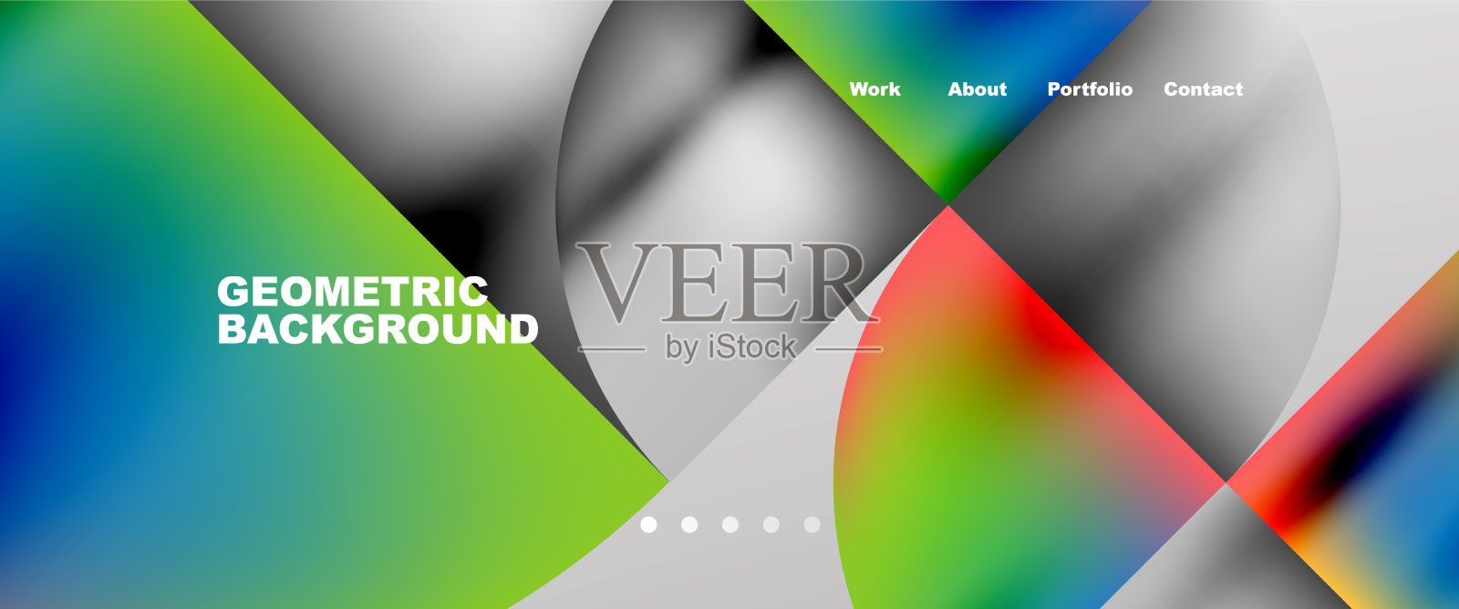 重叠的圆圈抽象背景模板插画图片素材