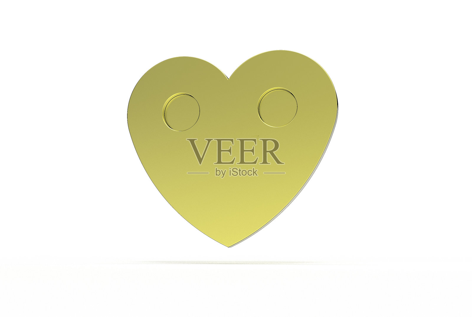 三维渲染的集会心脏旗徽章照片摄影图片