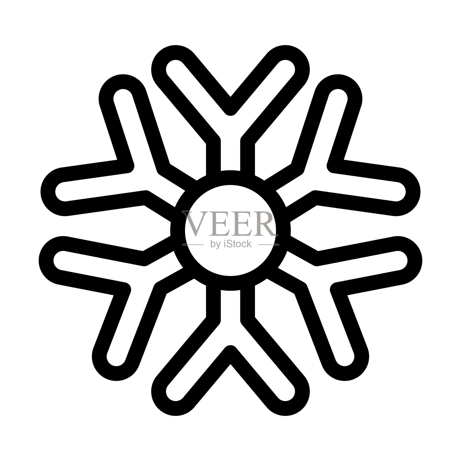 冬季粗线图标设计元素图片