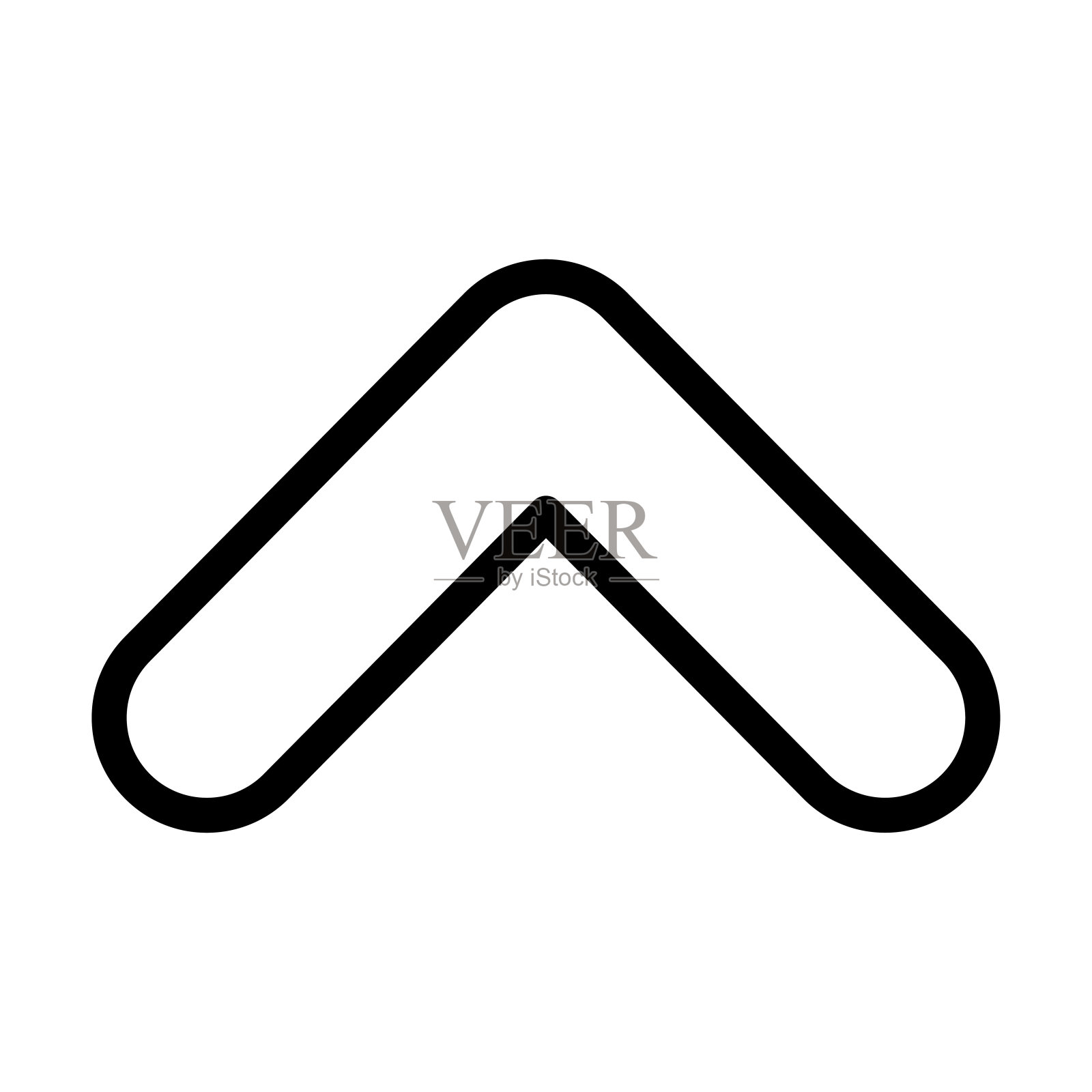 向上雪佛龙粗线图标设计元素图片