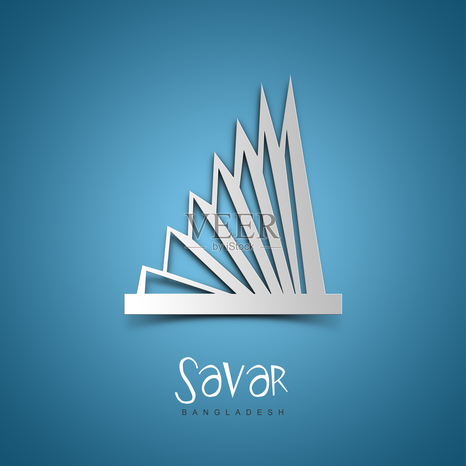 位于孟加拉国。蓝色贺卡。照片摄影图片