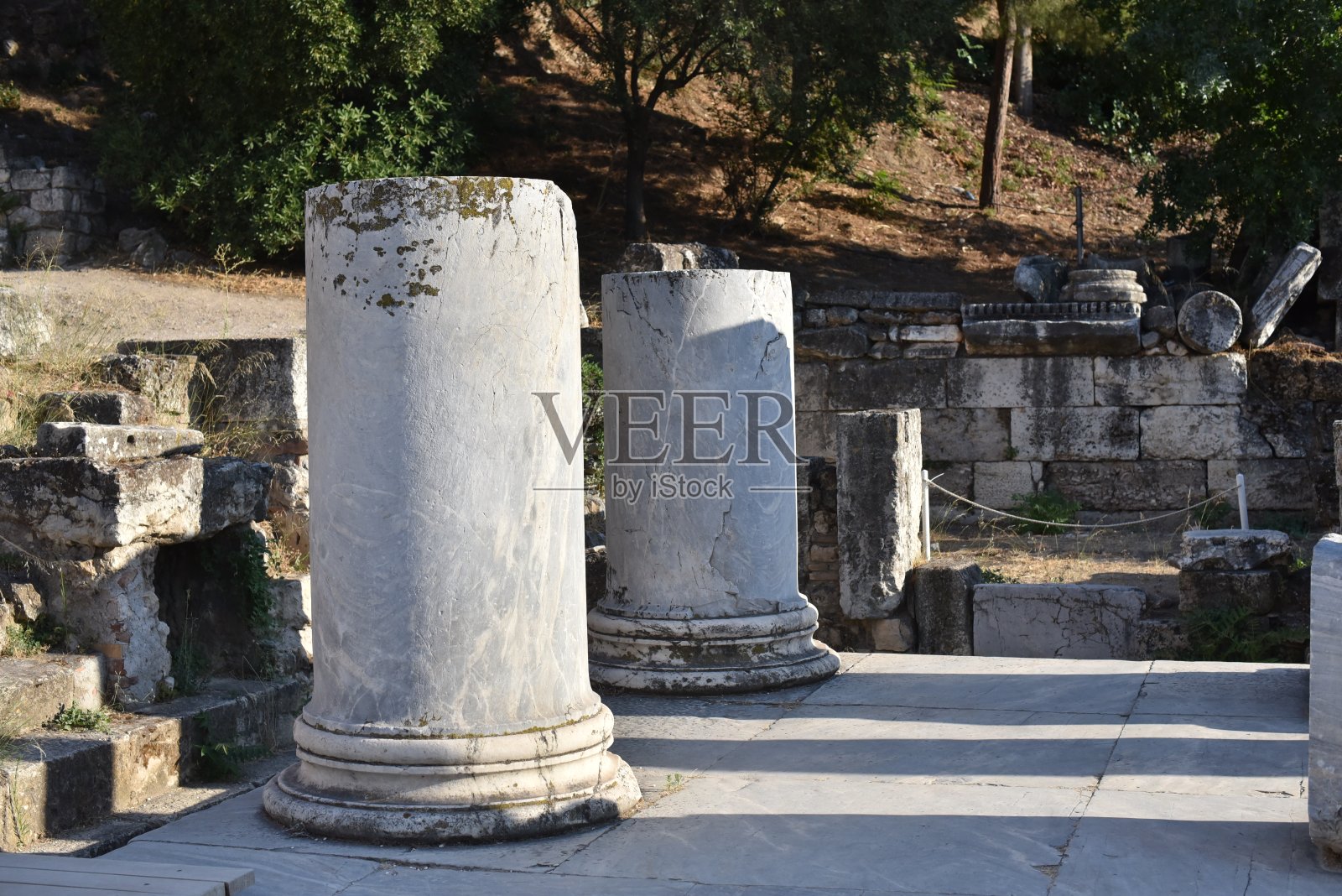 希腊历史建筑遗址照片摄影图片