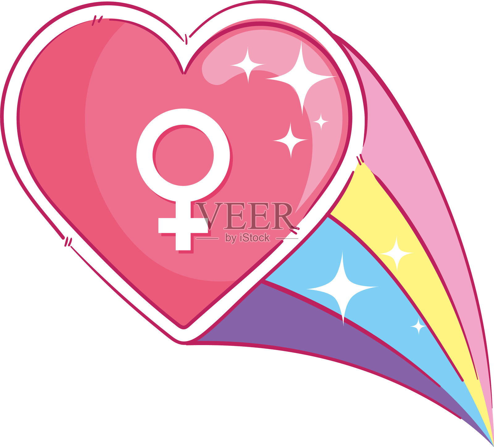 心中的女性性别符号设计元素图片