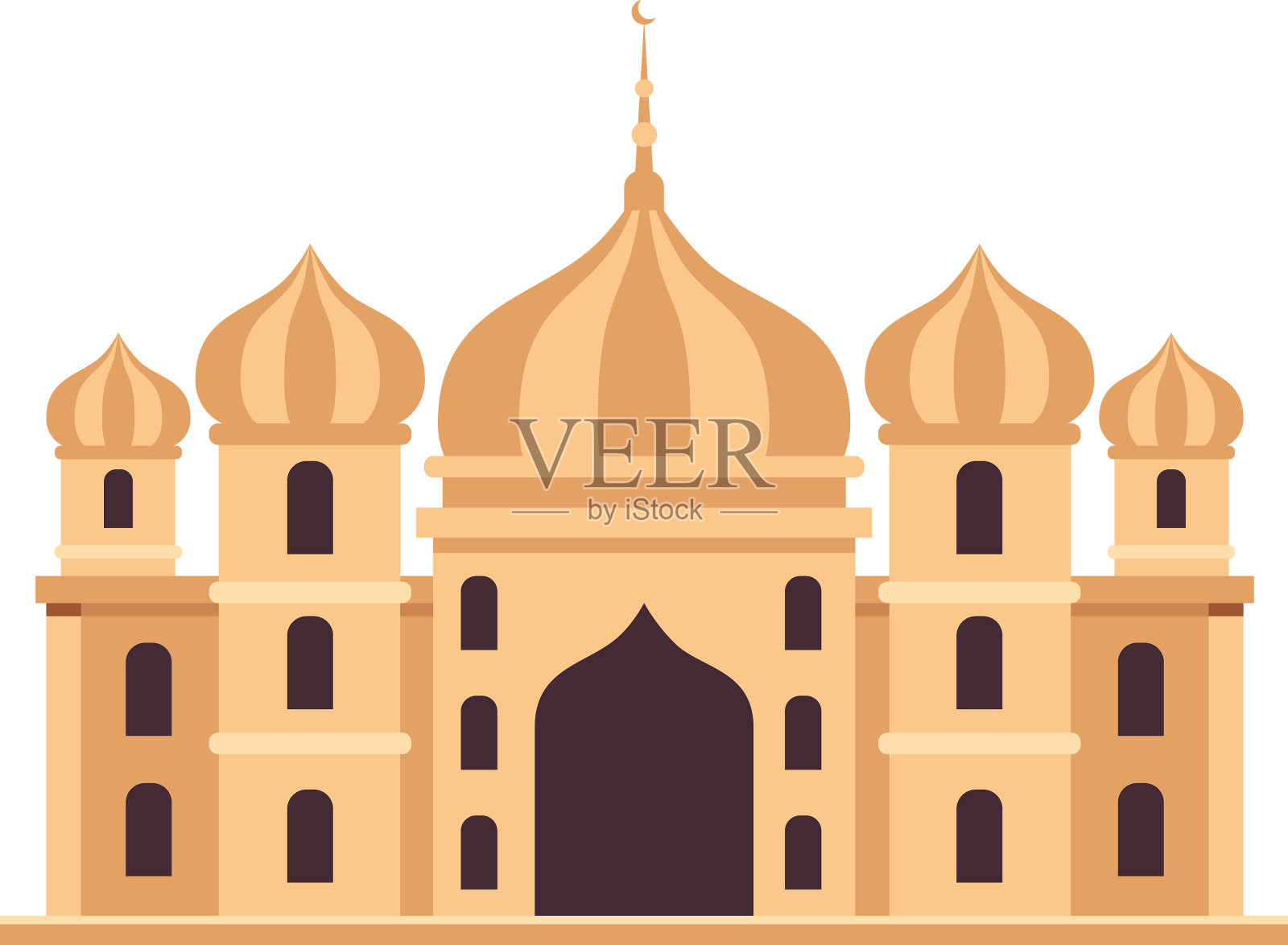 穆斯林清真寺外立面设计元素图片