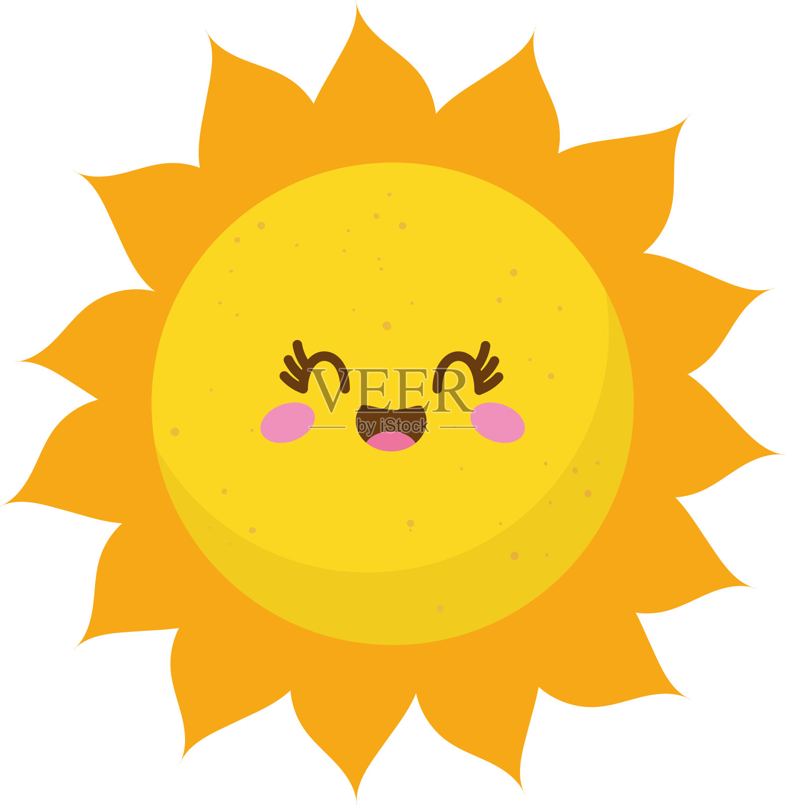 热太阳卡哇伊设计元素图片