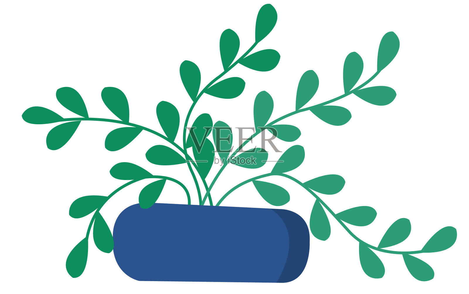 在花盆中种植。插画图片素材