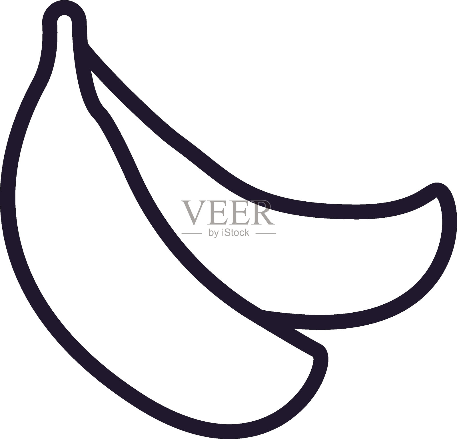 水果标志（线条风格）插画图片素材