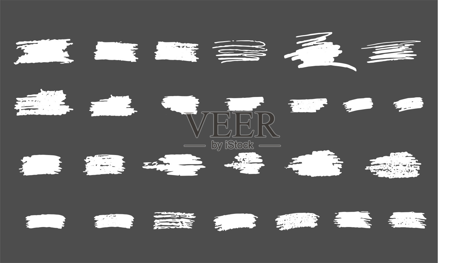 画笔笔画手淹元素集。插画图片素材