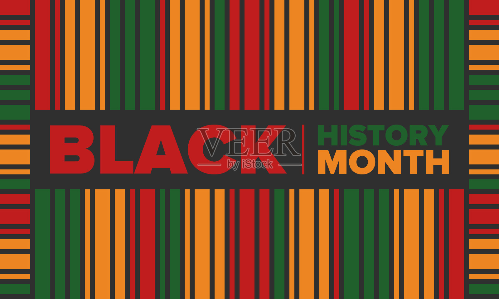 黑人历史月。非裔美国人历史。一年一度的庆祝。二月在美国和加拿大。在英国的十月。海报，卡片，横幅，背景。矢量图插画图片素材