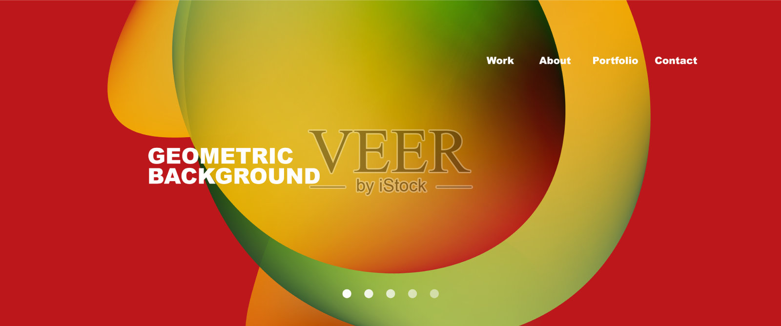 液体形状与流动梯度颜色圆形插画图片素材