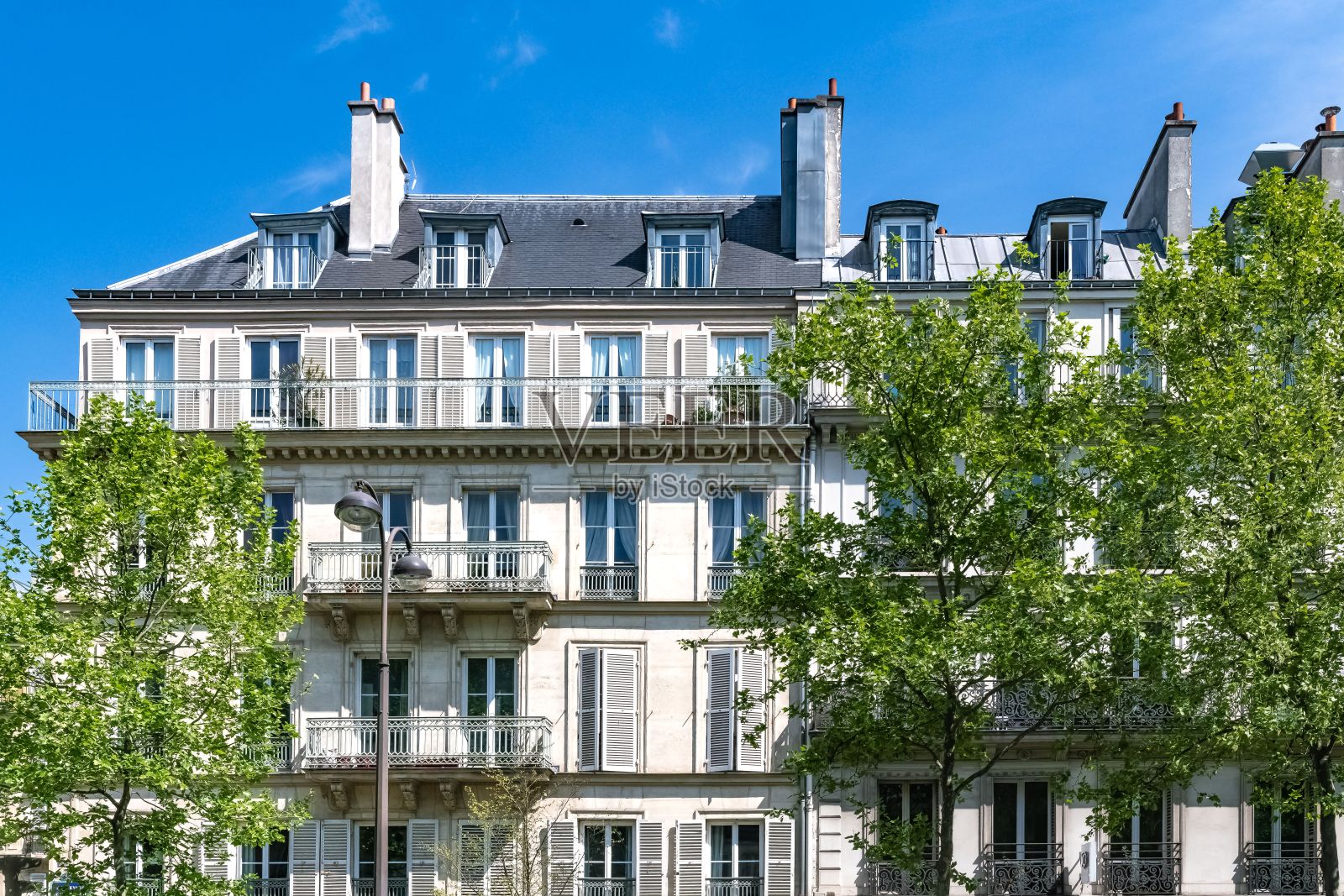 巴黎，11区的漂亮建筑照片摄影图片