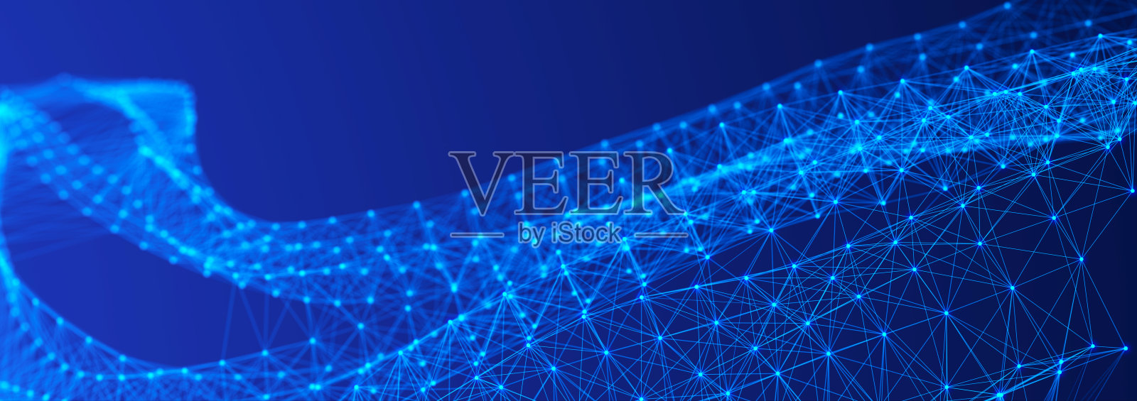 抽象数字连接点。技术背景。网络连接结构。丛的效果。三维渲染照片摄影图片