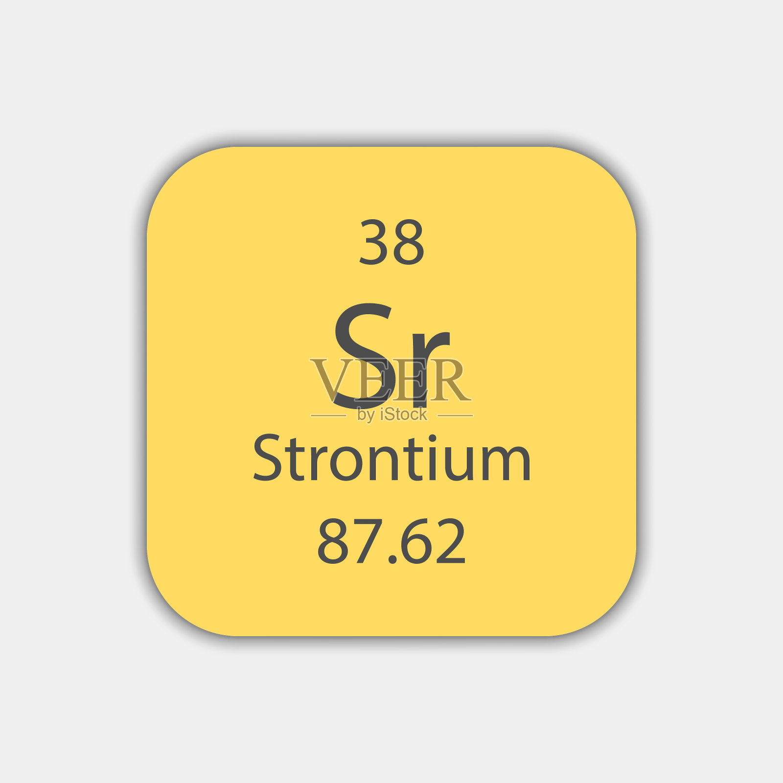 锶的象征。元素周期表中的化学元素。矢量插图。插画图片素材