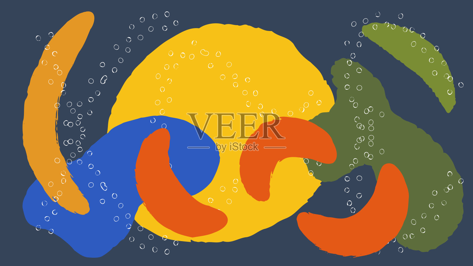 抽象的多色背景与明亮的形状插画图片素材