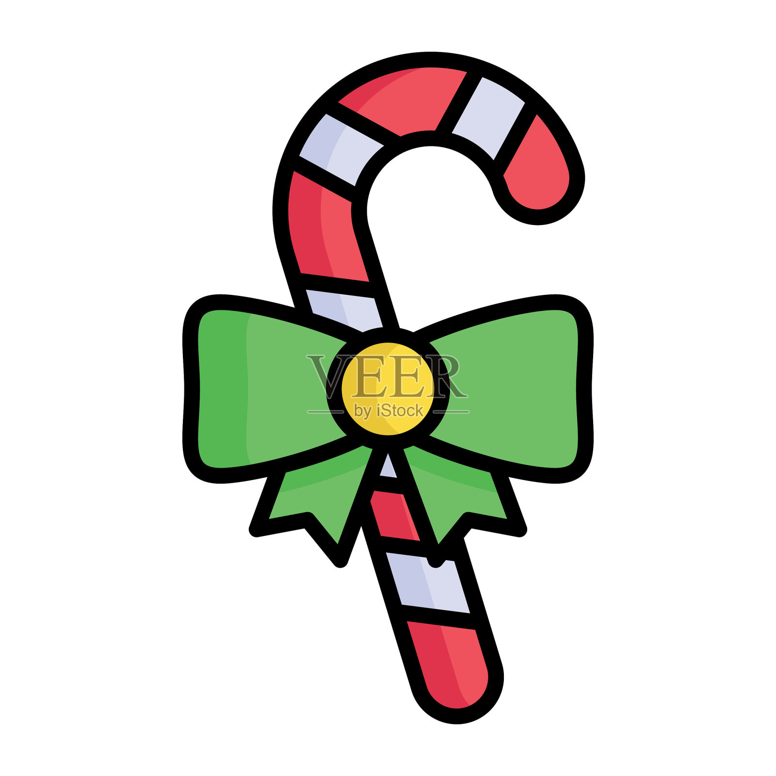 下载这个美丽的矢量图标的拐杖糖，圣诞糖果插画图片素材